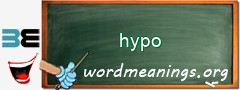 WordMeaning blackboard for hypo